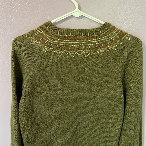 Woolrich Green Wool Embroidered Cardigan Sweater - Picture 12 of 13
